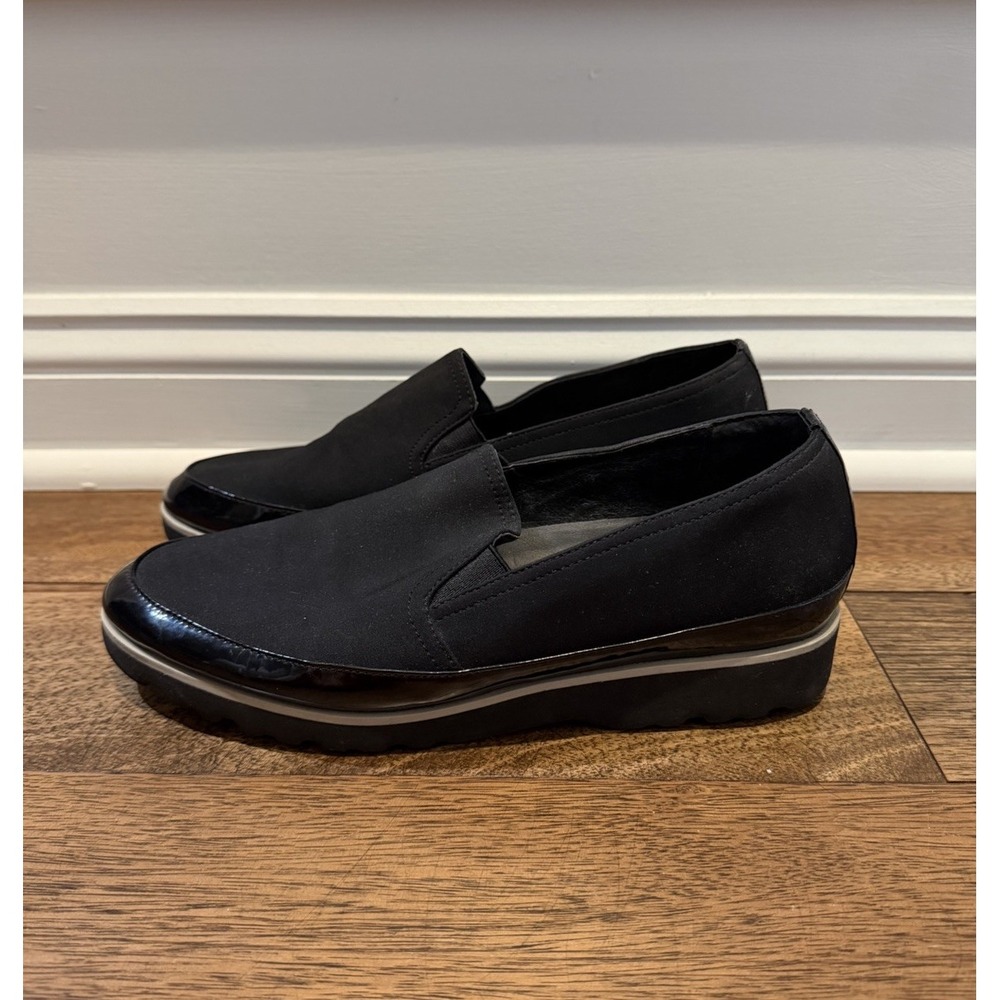 Donald Pliner Women's Conner Crepe Elastic Loafer Black 10 M